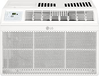 LG 5800 BTU Window Air Conditioner with Remote Control, Ultra-Quiet, Compact, Washable Filter, Multi-Speed Fan, Cools 260 Sq.Ft., White LW6023R