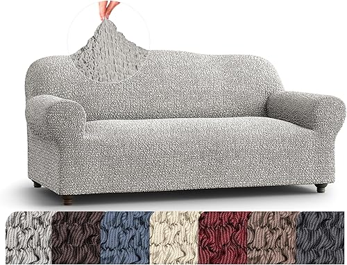 Miniatura 31 de PAULATO BY GA.I.CO. Funda desmontable para sofá - Funda elástica para sillón - Elegante funda para sofá con cojines - Funda desmontable de tela de