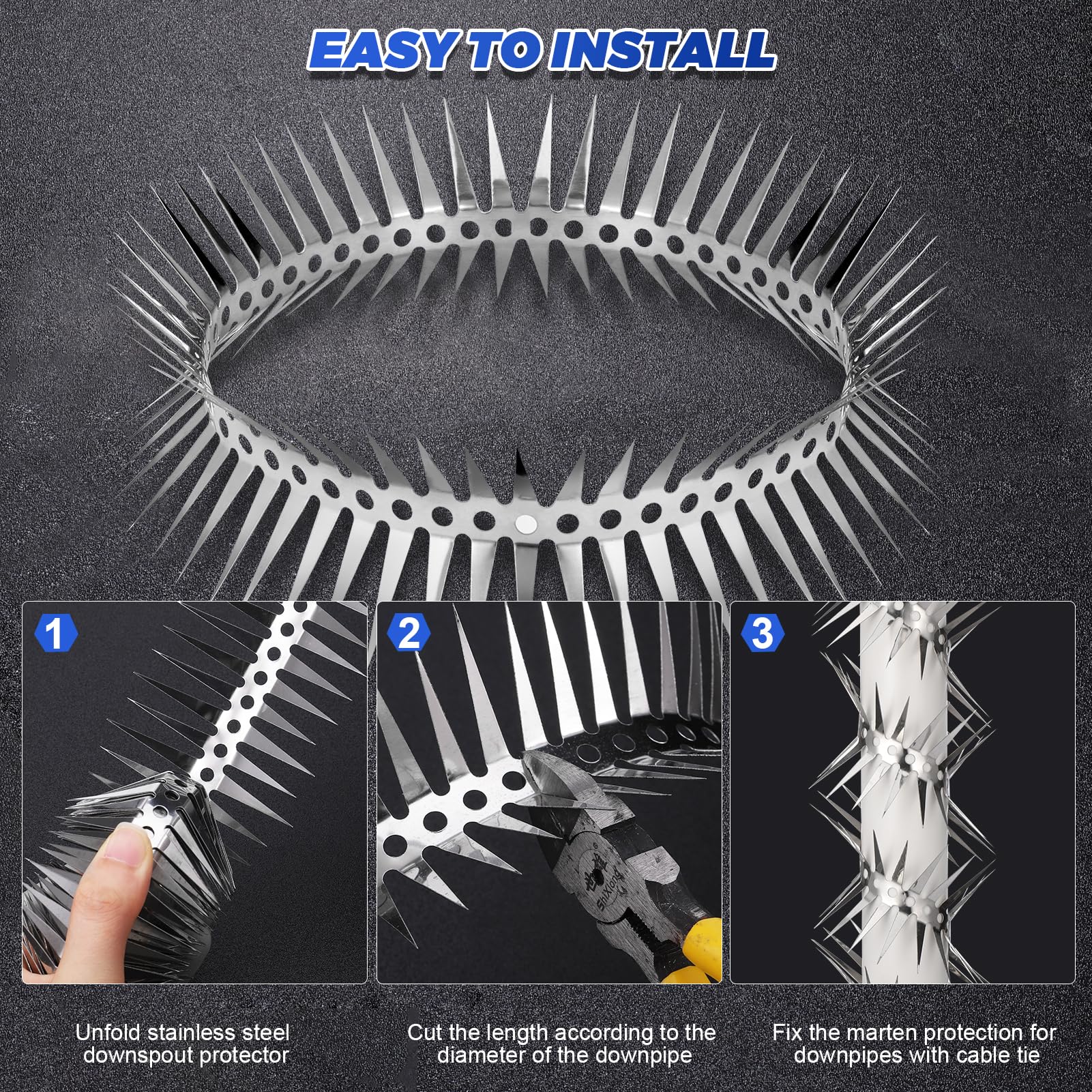 Bande Anti Fouine,Dispositif Anti-martres,Ceinture Anti Martres Pour