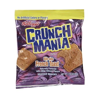 Kelloggs, Crunchmania, Bite-Size French Toast, 1.76oz 100 Count