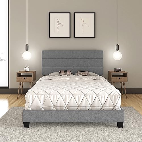 Miniatura 7 de Boyd Sleep Ravenna - Base de cama con plataforma, matrimonial, color gris