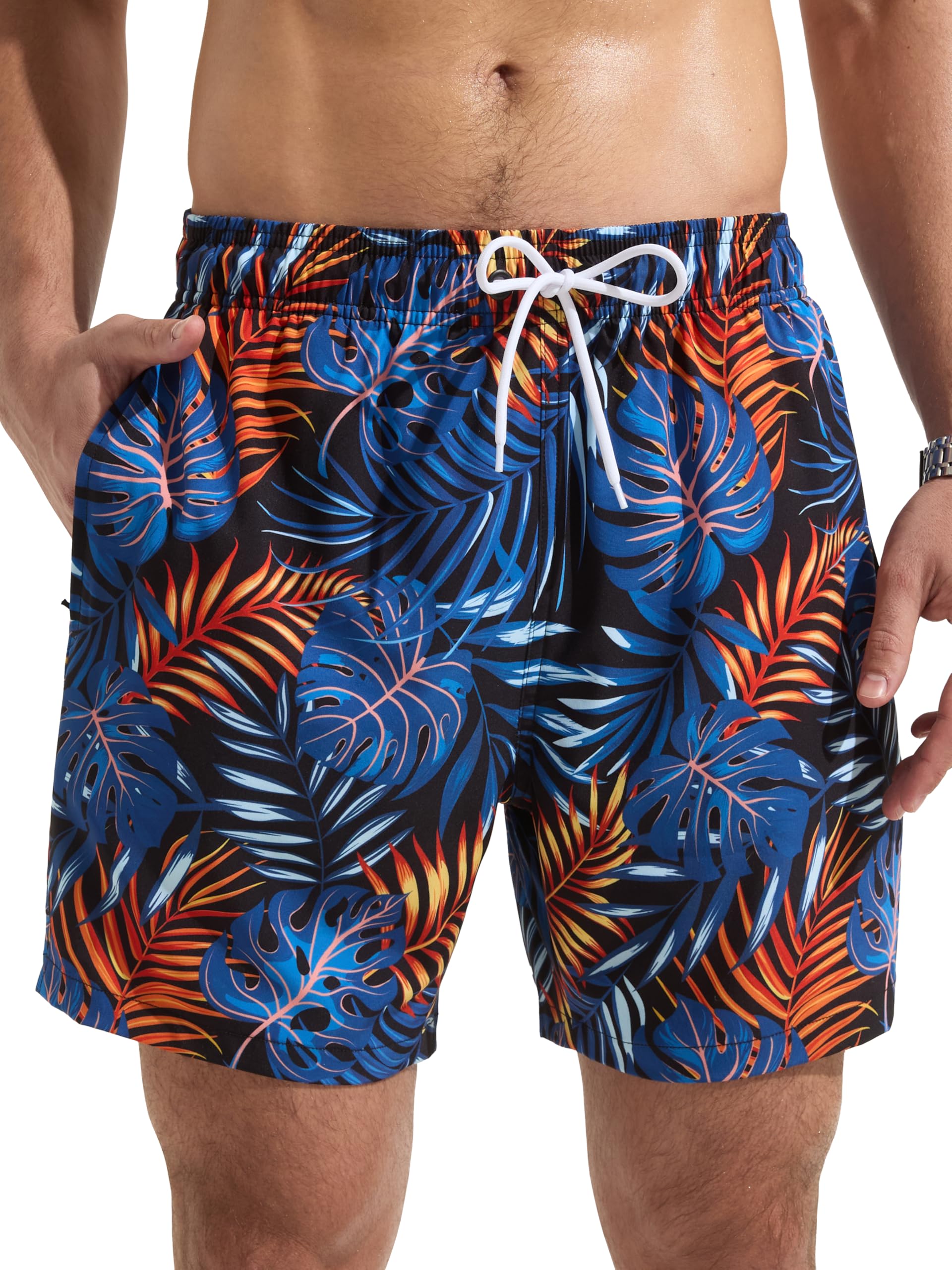 Arcweg Badeshorts Herren Badehose für Männer Schnelltrocknend Atmungsaktiv Elastischer Schwimmhose Kurz mit Meshfutter Für Strandurlaub & Freizeit S-3XL