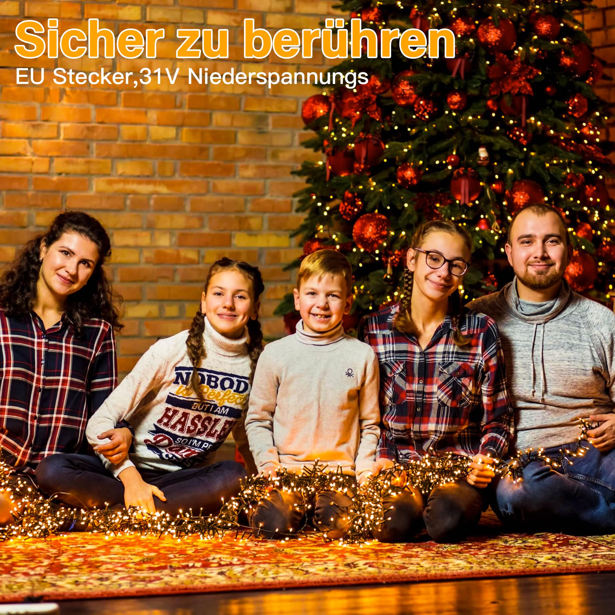 Ollny 15m Lichterkette außen 1000 LEDs, Lichterketten mit 8 Modus und Timer, Cluster Lichterkette outdoor IP44 wasserdicht mit Stecker, für Weihnachtbaum Hochzeit Party (warmweiß)