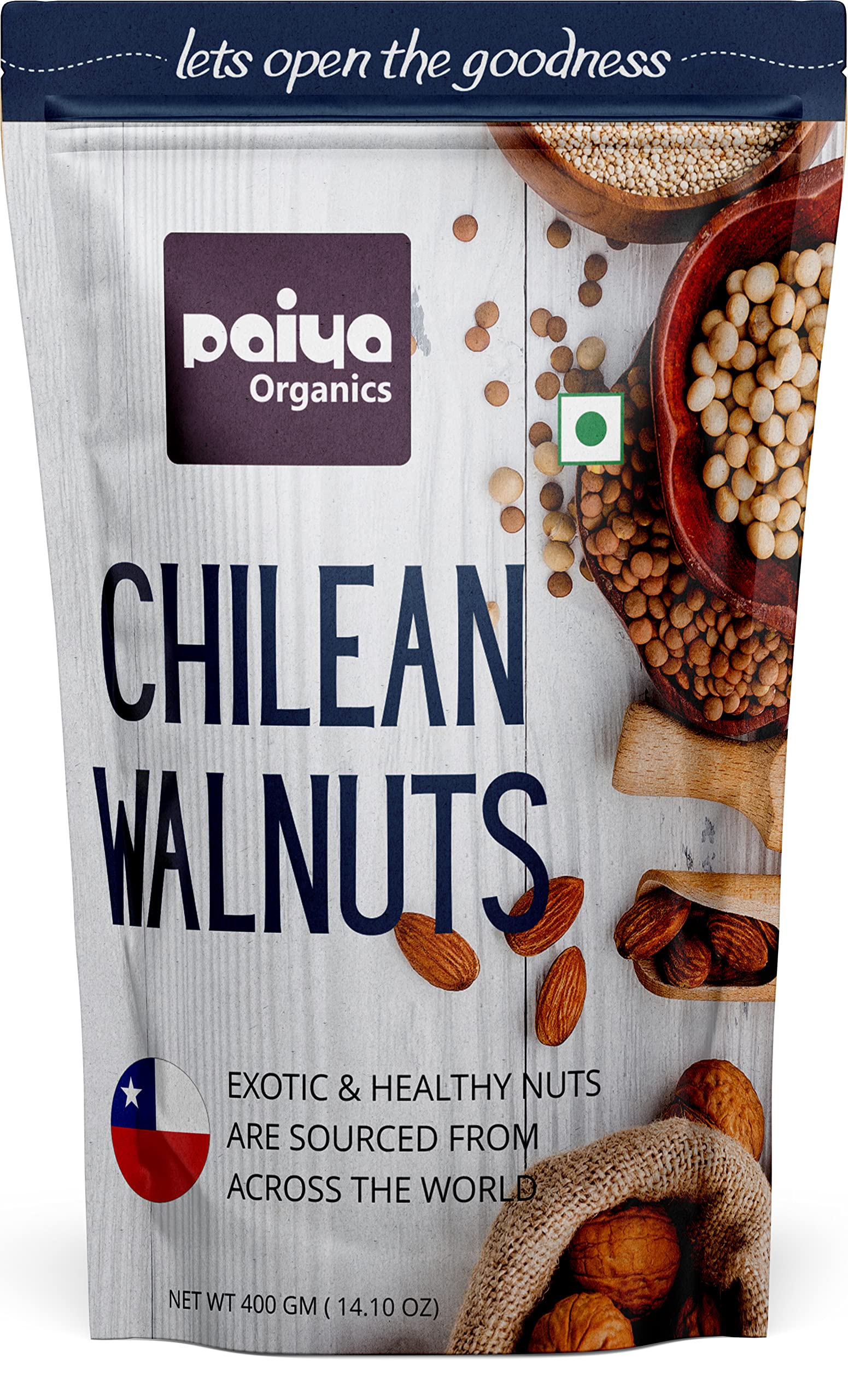Paiya Organic 400 Gm Chilean Walnuts Kernels Without Shell Exotic & Healthy Nuts Are Sourced From Across The World (B09LMH4CC3) Amazon Price History, Amazon Price Tracker