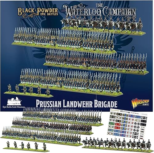 Miniatura 6 de Wargames Delivered - Warlord Games Black Powder War - Waterloo: Brigada de infantería británica, soldados de mesa de guerra revolucionaria