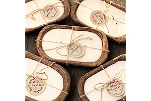 Red Barn Candle Company Wood Dough Bowl 3-Wick Soy Candle