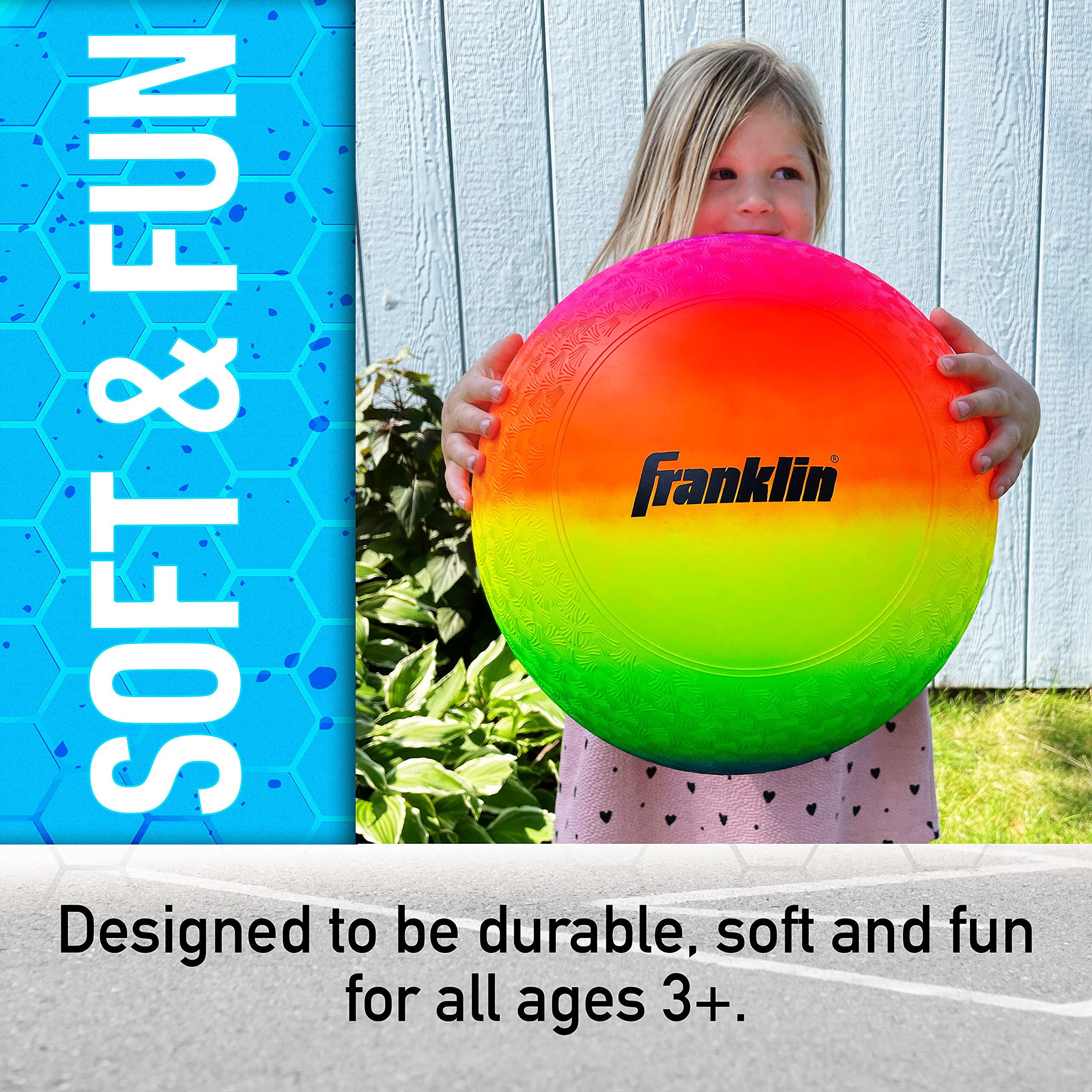 Franklin Sports 16" Rainbow Vibe Playground Ball - Image 2