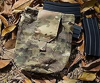 Vista 2 de PETAC GEAR Dump Pouch,Molle Drawstring Mag Pouches,Roll Up Foldable Tactical Recovery Tool Pack,EDC Drop Net Storage Bag