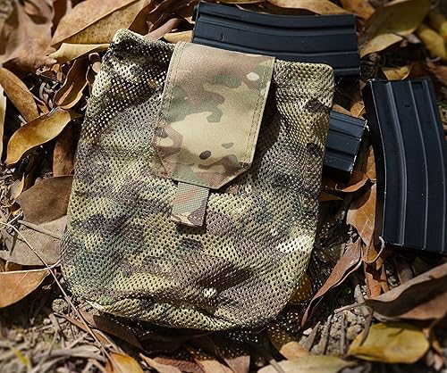 Miniatura 2 de PETAC GEAR Bolsa de volquete, bolsas de Mag con cordón Molle, paquete de herramientas tácticas plegables enrollables, bolsa de almacenamiento de red