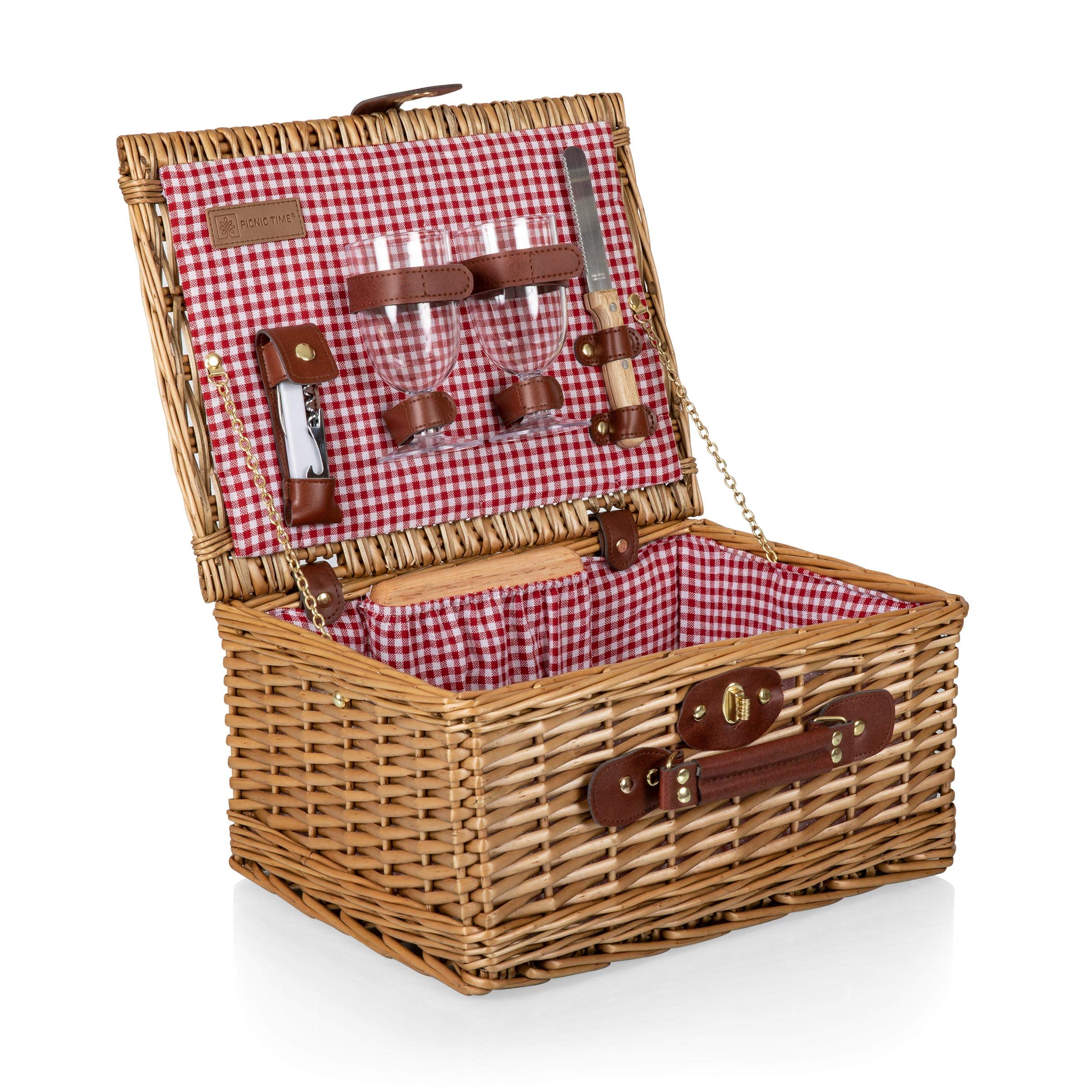 ピクニックバスケット ワイン チーズ サーブセット 2人用 PICNIC TIME Kabrio Picnic Basket, 18 x 15