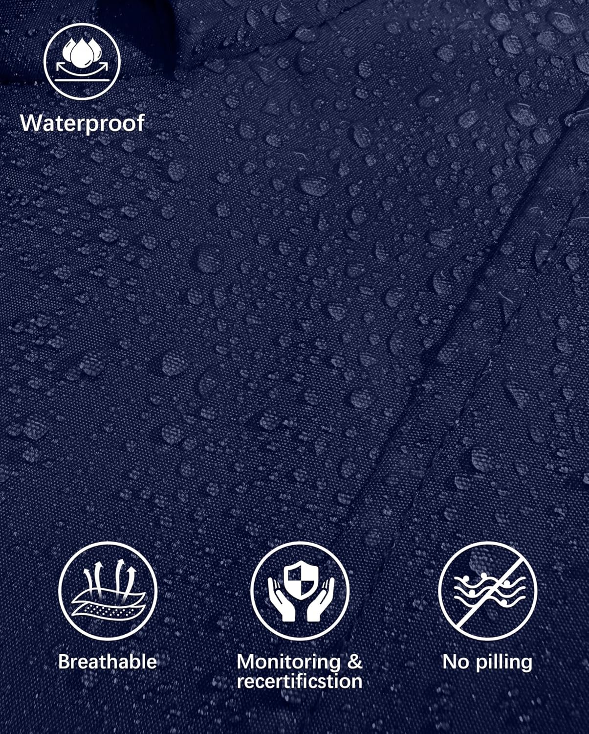 Bloggerlove Women Rain Jacket Waterproof Raincoat with Hood Lightweight Outdoor Windbreaker - Image 3