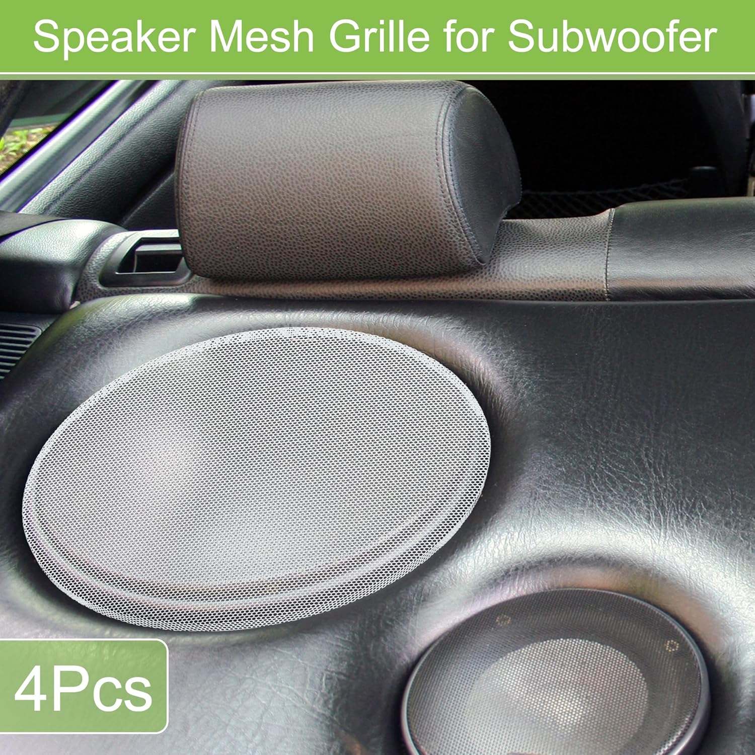 Condition photo showing New/Like New for ACROPIX Universal 7 Inch Speaker Grills Mesh for Audio Subwoofer 182x6.5mm Grille without Frame White - Pack of 4 182mm