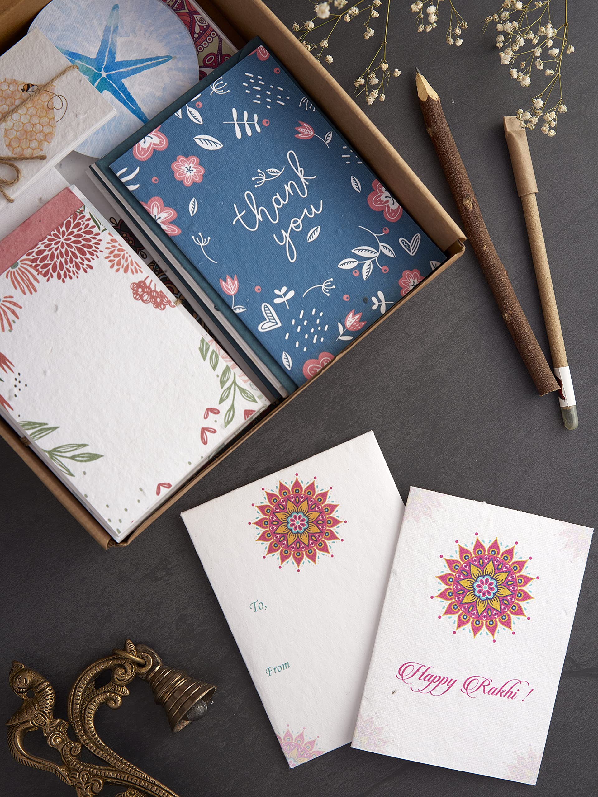 Mega Stationery Eco-Friendly Plantable Seed Paper Rakhi Gift Kit for Sisters | That Grows into a Plant Eco-Friendly Plantable Seed Paper Rakhi Gift Kit | That Grows into a Plant
