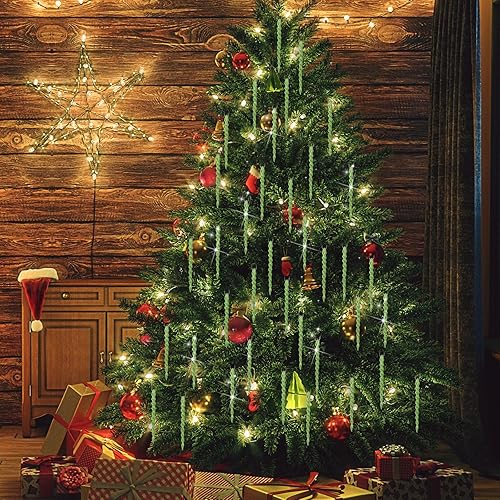 Miniatura 6 de 30 adornos de Navidad de carámbano de plástico torcido, decoración de carámbanos de Navidad, árbol de Navidad y vacaciones, fiesta de Navidad, boda,