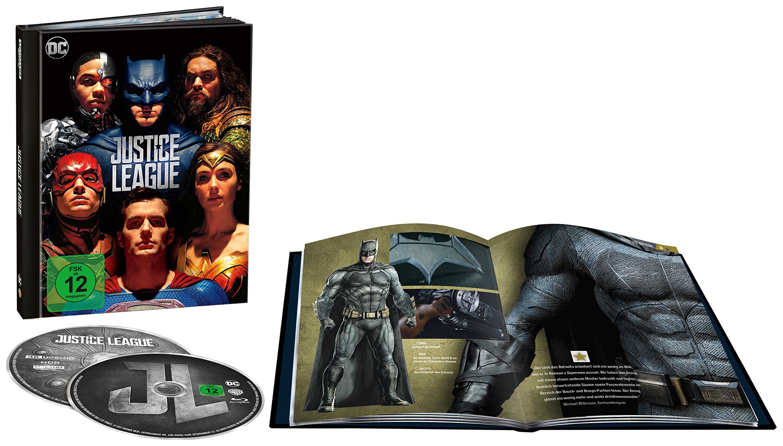 Justice League als Digibook (Limited Edition) (4K Ultra-HD + 2D Blu-ray) [Blu-ray]