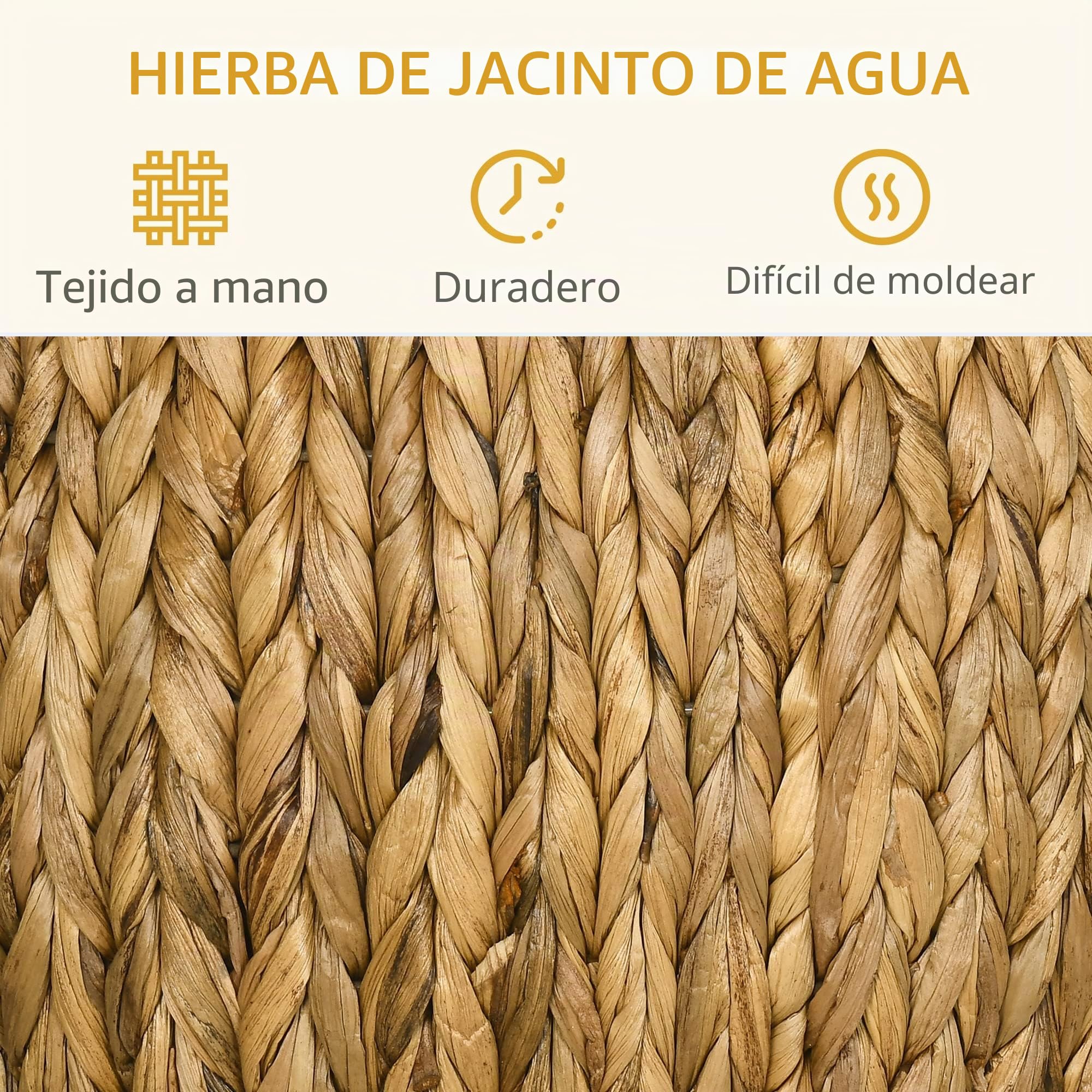 PawHut Taburete de mimbre para la casa del gato, cama de ratán para uso en interiores y exteriores, cama elevada para mascotas con cojín suave lavable 44 x 43 x 41 cm | Cama de ratán para gatito, uso en interiores y exteriores, cojín suave y lavable