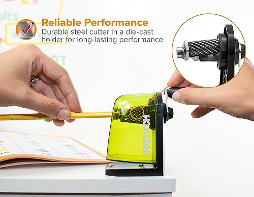 Miniatura 5 de Bostitch Office - Sacapuntas manual de montaje múltiple, montaje al vacío o montaje de tornillo, color verde (MPS2-GRN) (MPS2-verde)