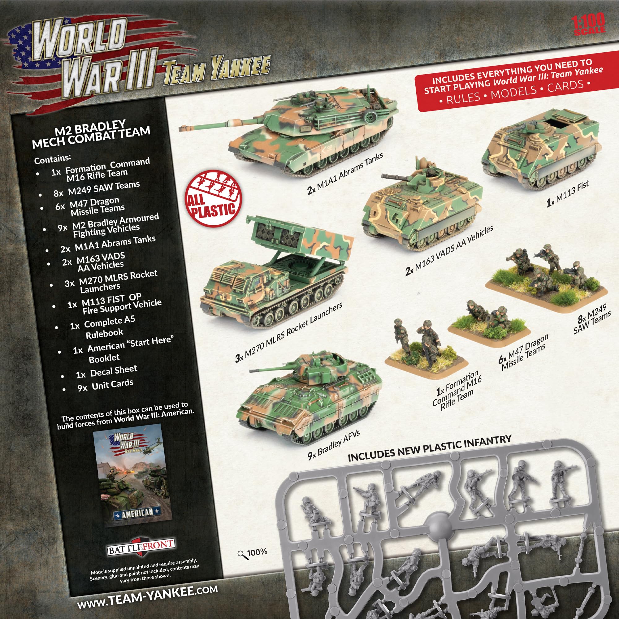 Flames of War - Team Yankee - American Starter Force M2 Bradley Mech Combat Team