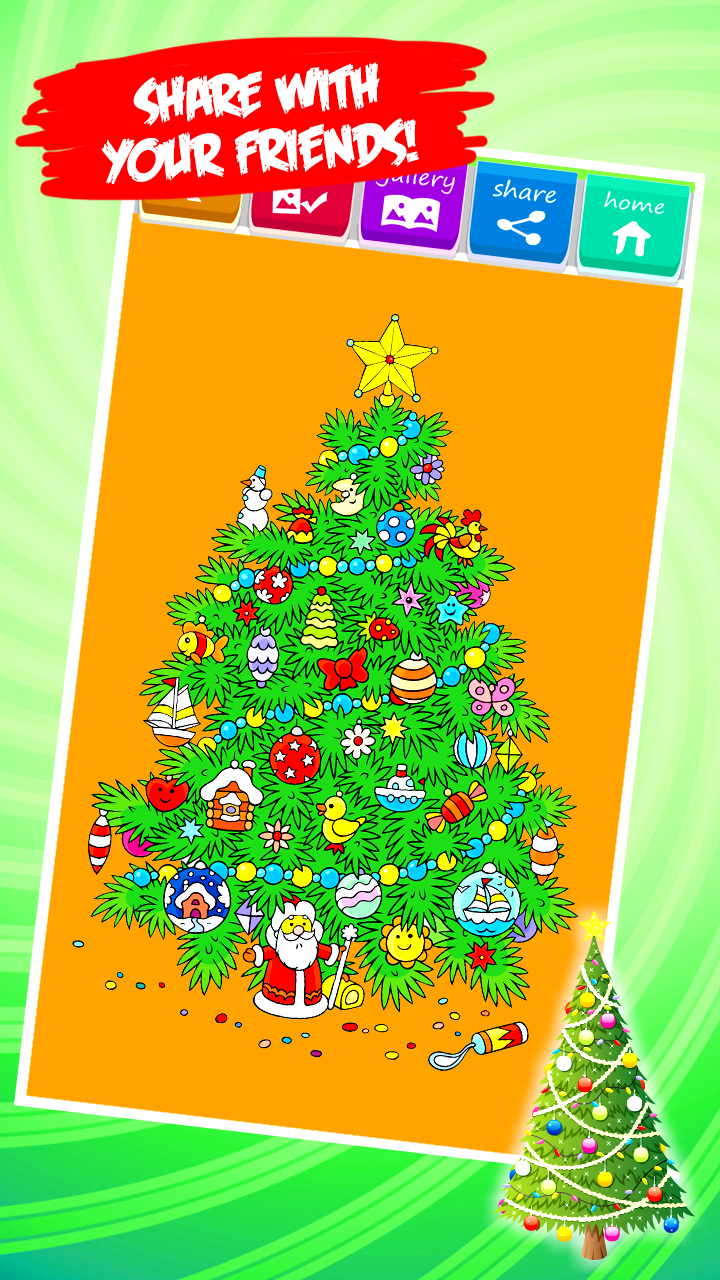 クリスマスツリーぬりえの本-Amazonアプリストアのアプリ