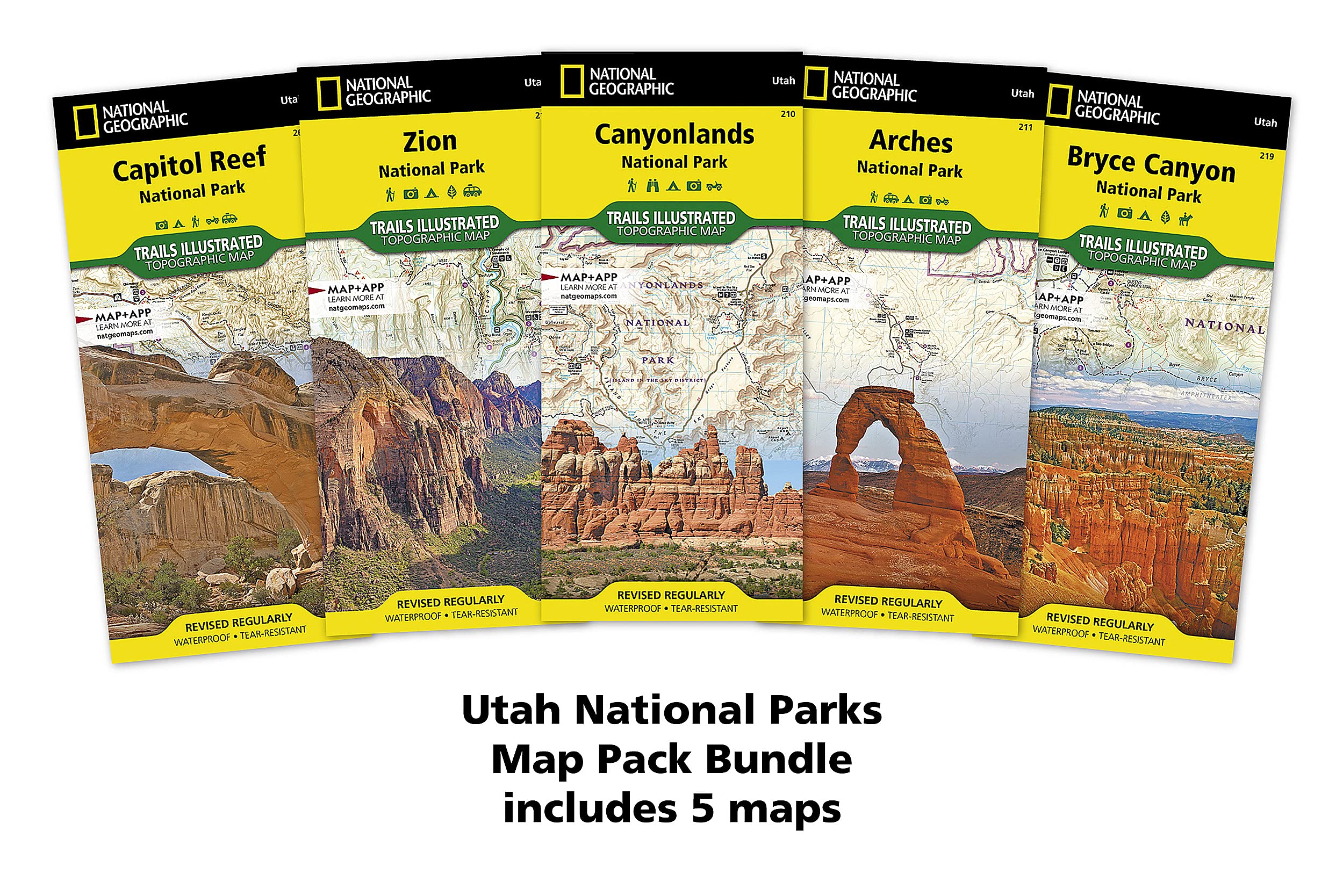 Utah National Parks (Map Pack): Trails Illustrated Maps (National Geographic Trails Illustrated Topographic Map)
