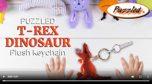 Amazon.com: Puzzled T-Rex Plush Keychain Stuffed Dinosaur Toy