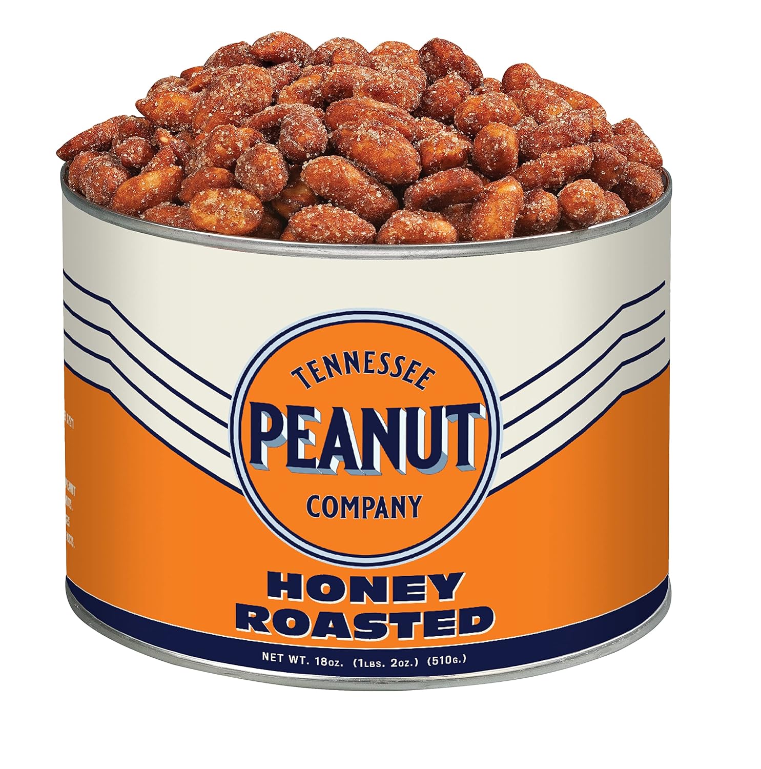 Honey Roasted Peanuts Tennessee Peanut Company 18oz Can