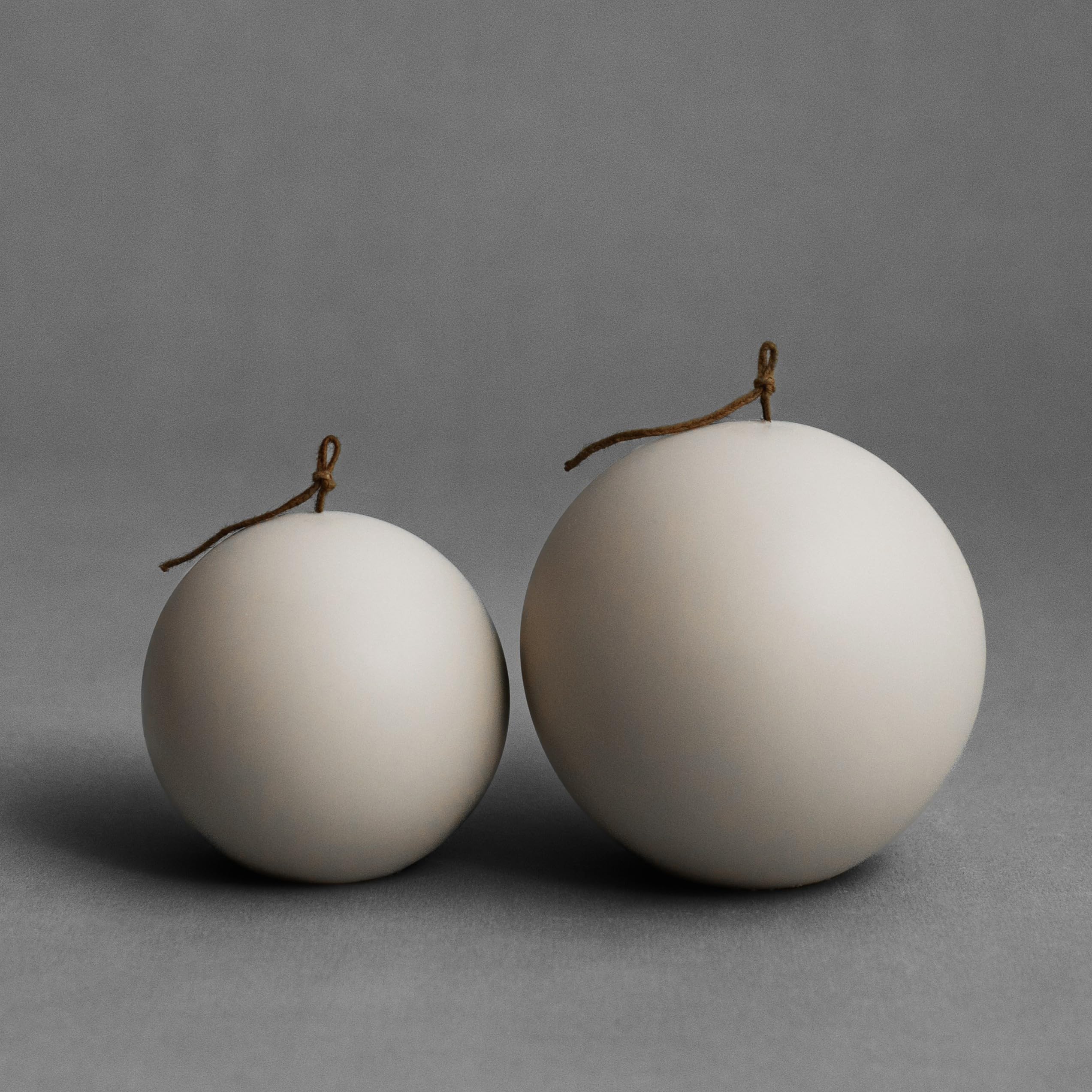 LAWA Sphere Set of 2 Candle - Beautiful Handmade Pillar Scented Soy Wax Elegant Aesthetic Candle Housewarming Gift