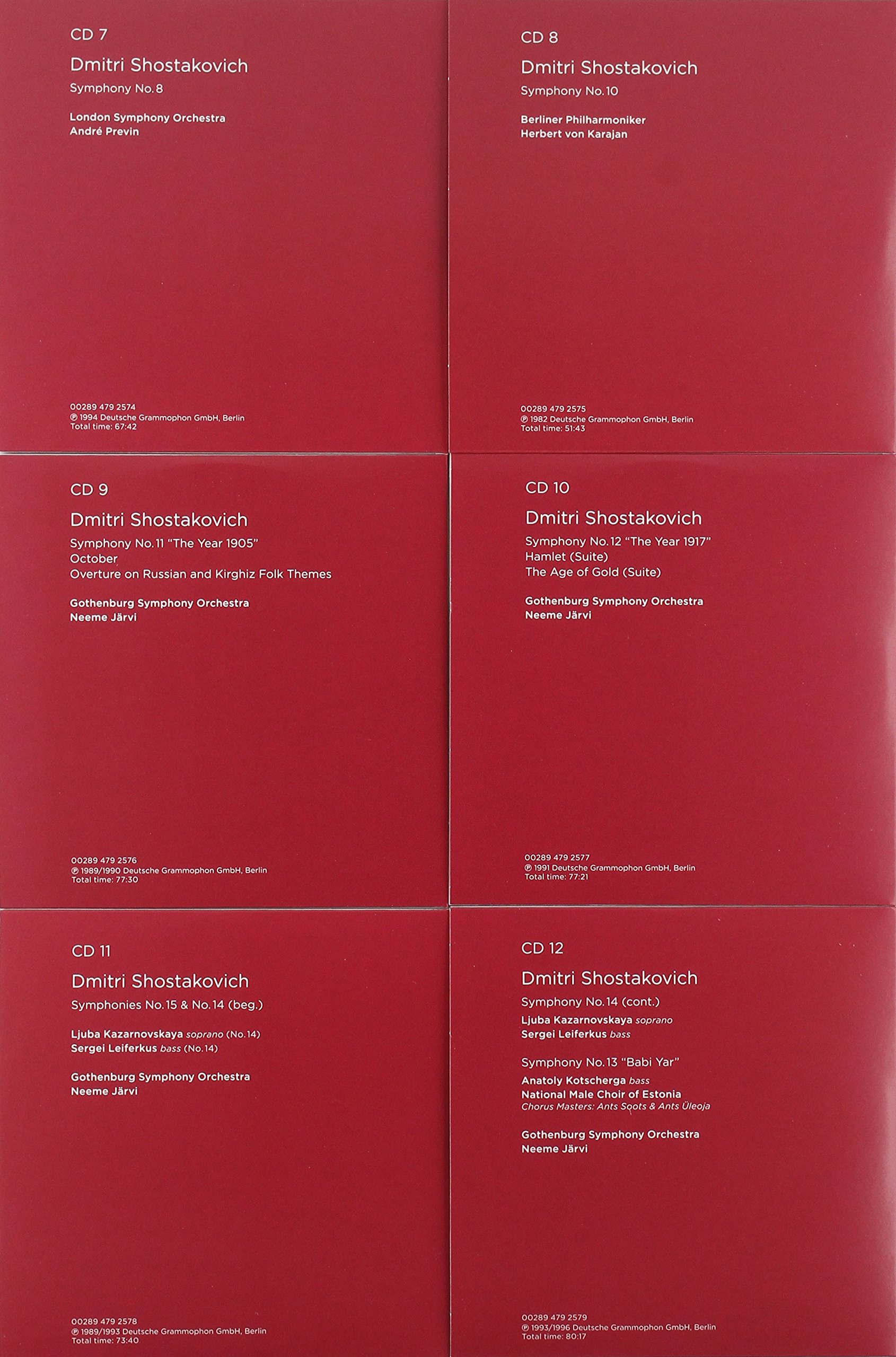 Coll Ed: Shostakovich - Complete Symphonies