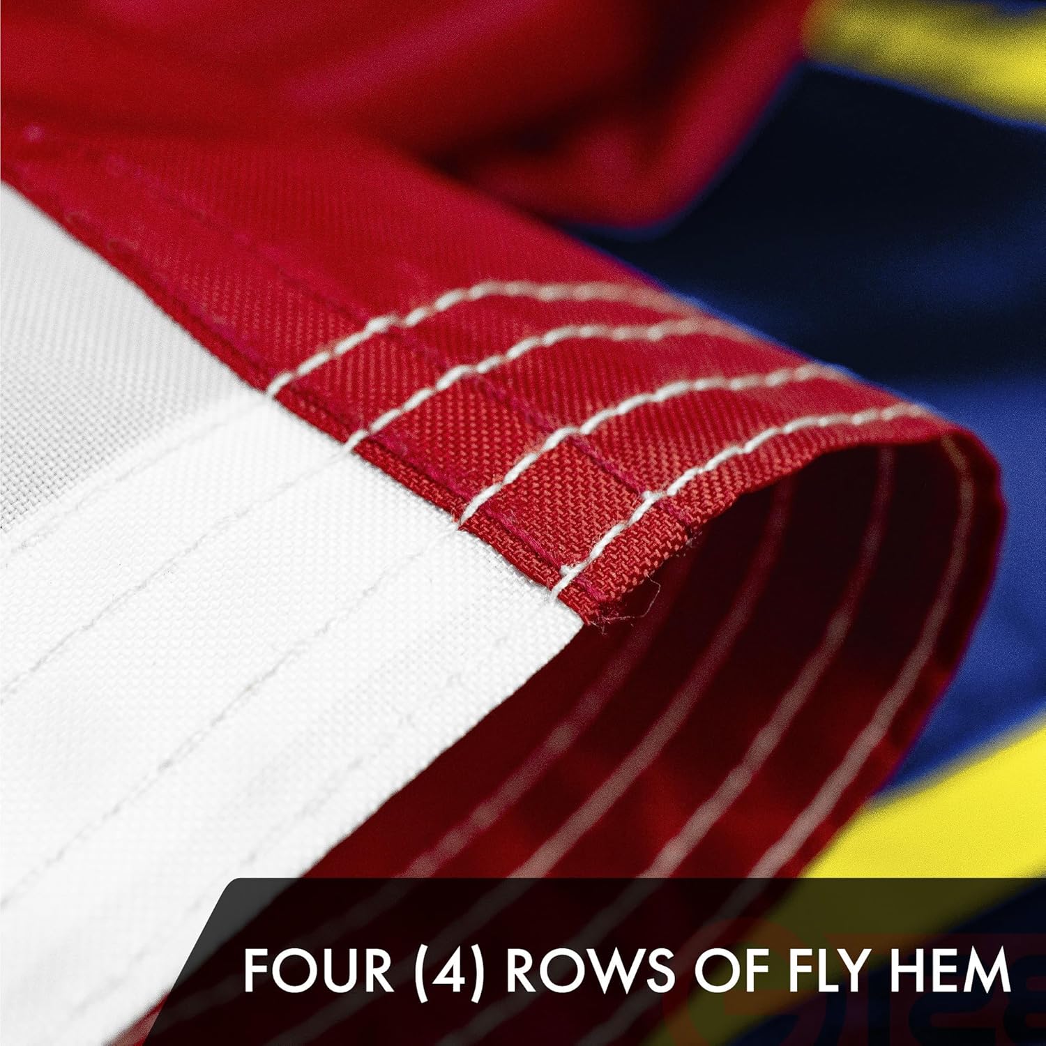 G128 North Carolina State Flag | 2x3 Ft | ToughWeave Series Embroidered 300D Polyester | Embroidered Design, Indoor/Outdoor, Brass Grommets - Image 5