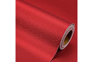 Yarcony Red Glitter Foil Gift Wrapping Paper 17" x 33ft