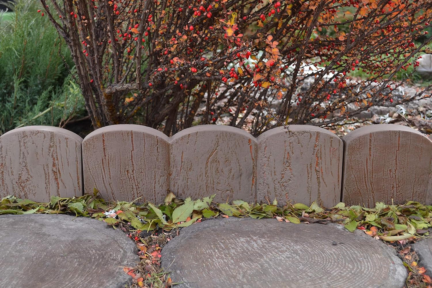 2 Pieces Edge Old Wood Board Stone MOLDS Edging Border Mould Garden Path #BR03