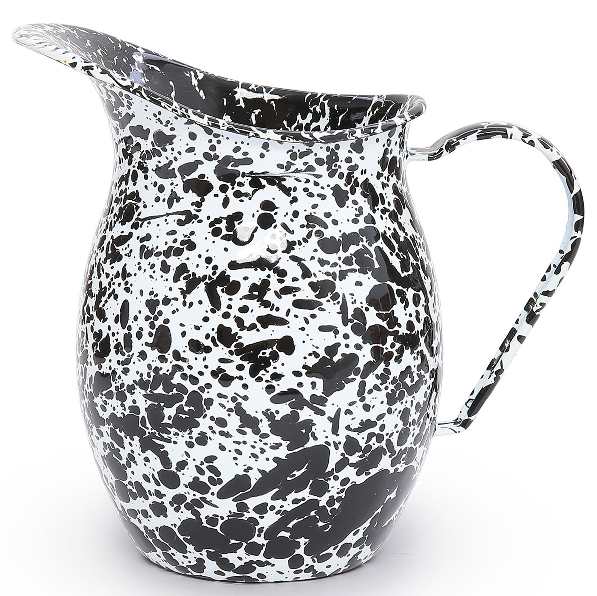 Enamelware Small Pitcher - Black Marble