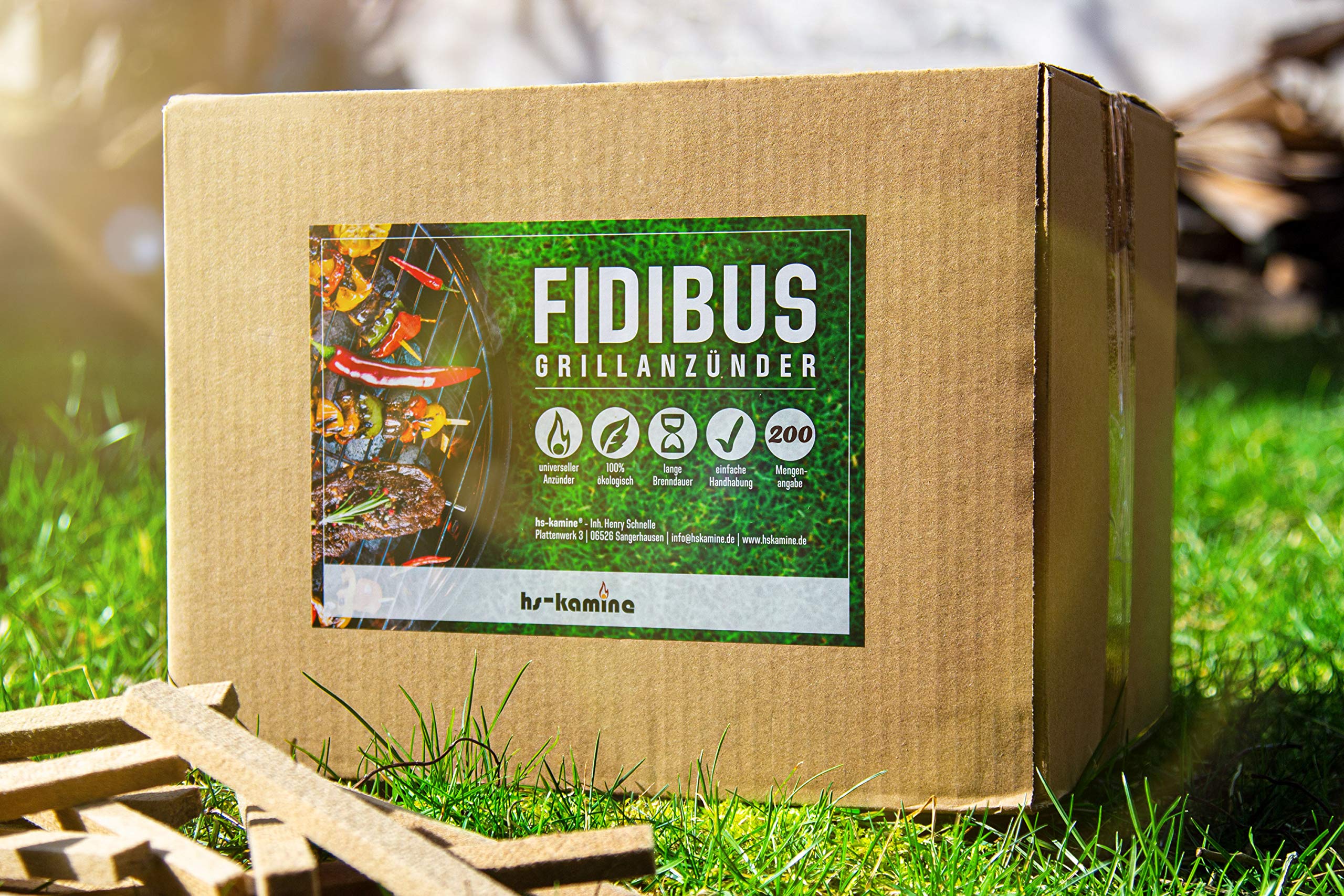 200 Stück Grillanzünder Fidibus BBQ Grillanzünder natürliche Anzündstäbe EIN reines Naturprodukt