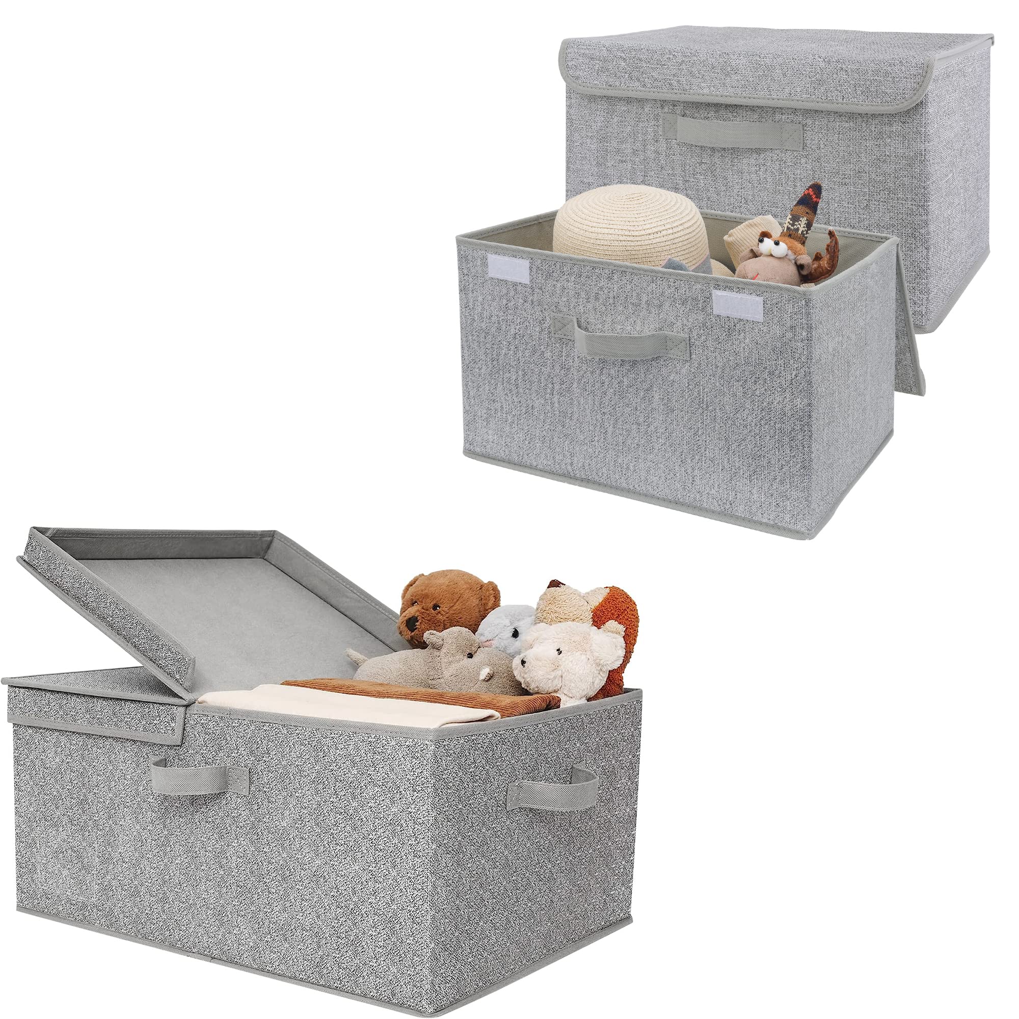 GRANNY SAYS Set di Scatola Portaoggetti in Tessuto con Coperchio e Scatole Portaoggetti con Coperchio