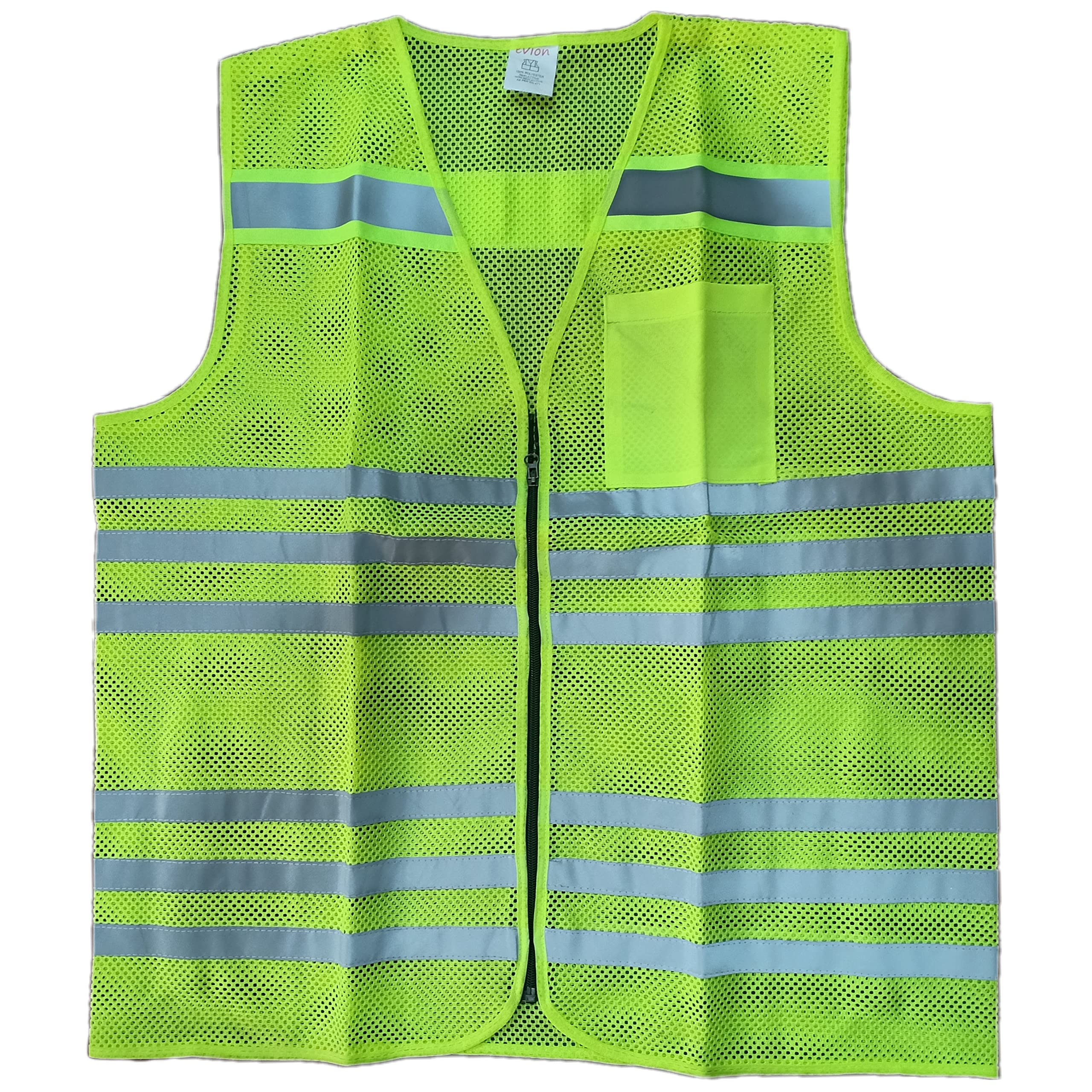 EVIONEvion Reflective Safety Jacket Green Mesh 6 Tape 1 pocket (Green)