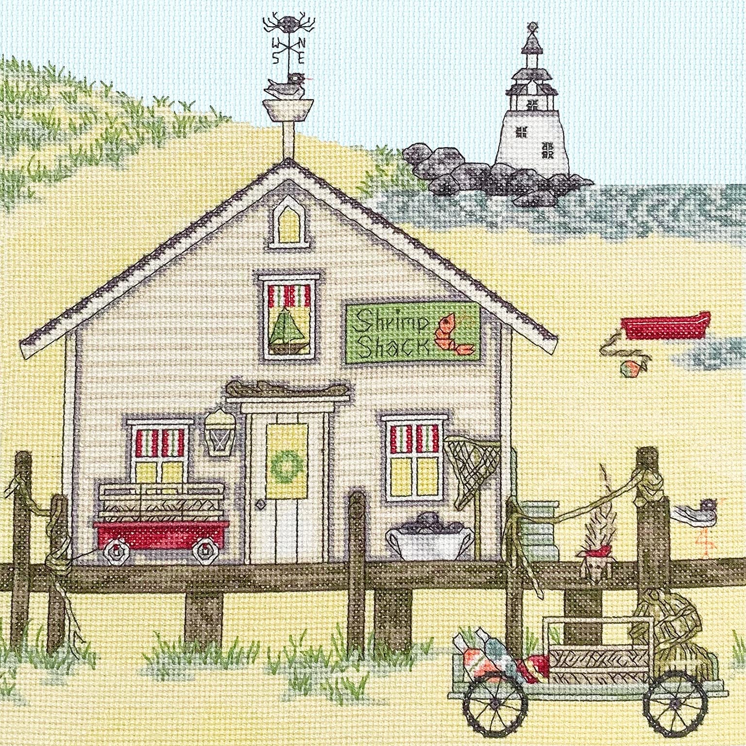 Bothy Threads Cross Stitch Kit - Shrimp Shack