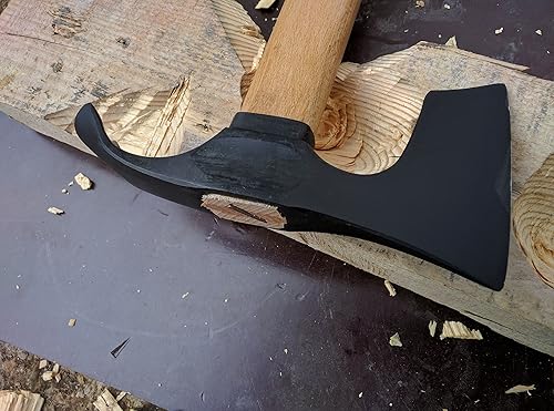 Elegante hacha/hacha barbudo pequeño combinado con hoja curvada Adze - Herramienta para hacer tazones - ¡Raro!