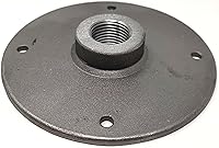 Vista 2 de Brida industrial NPT de media pulgada para iluminación de tuberías de bricolaje. Brida de piso grande de 4.25 ".