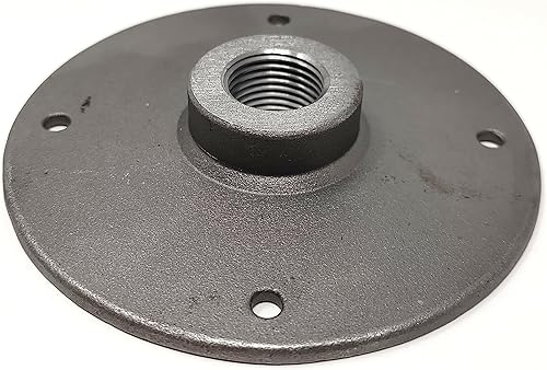 Miniatura 2 de Brida industrial NPT de media pulgada para iluminación de tuberías de bricolaje. Brida de piso grande de 4.25 ".