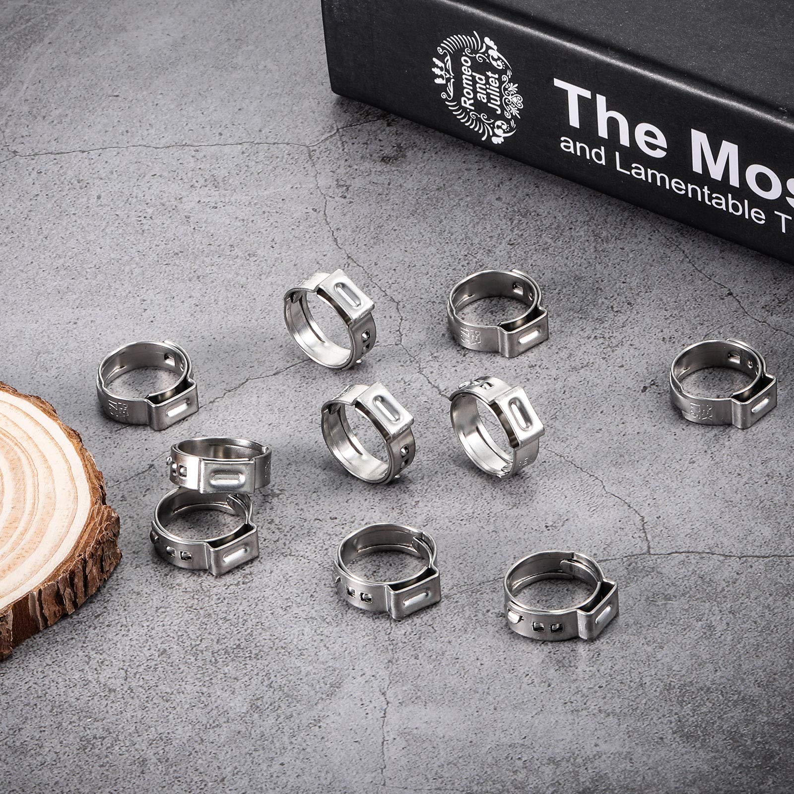 Buy 150 Pieces 1/2 Inch Pex Cinch Clamp Rings, 304 Stainless Steel