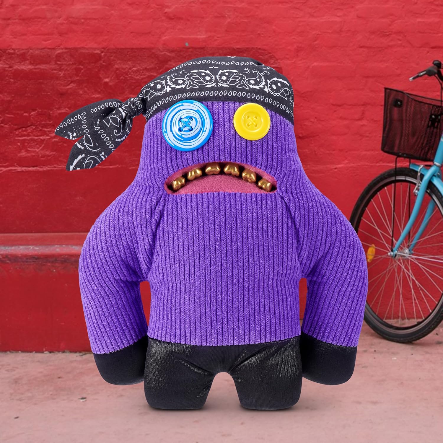Fuggler Fugg Life 9-Inch Plush Toy (Sasquoosh) by ZURU – Funny Ugly Monster Stuffed Animal with Human-Like Teeth, Quirky Collectible Plush for Kids, Tweens, Teens, Adults & Weird Toy Lovers