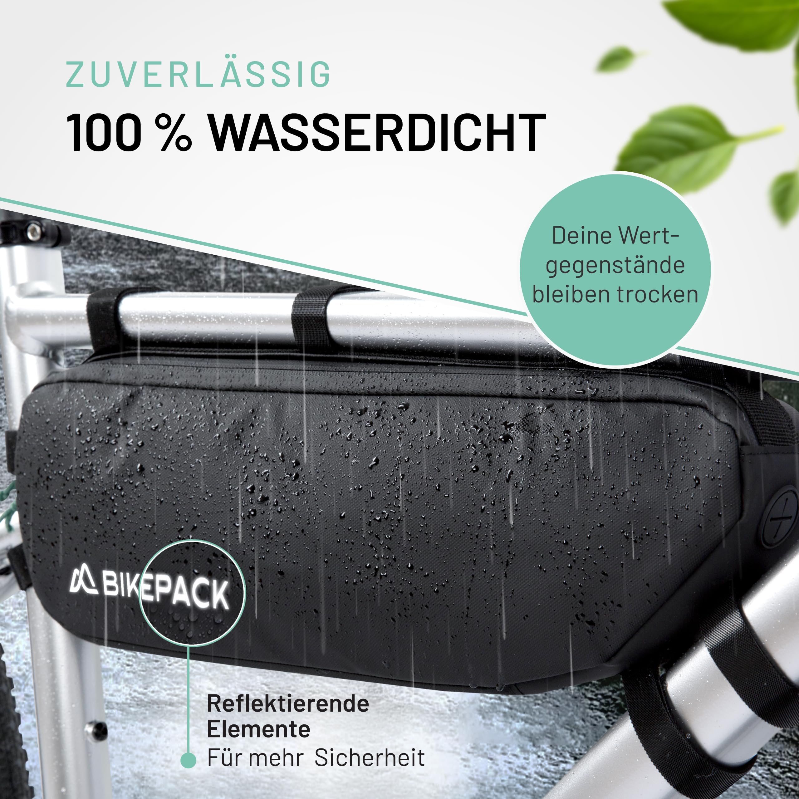 BIKEPACK Tourer Bundle – Lenkertasche, Rahmentasche und Satteltaschen für Fahrrad - Bikepacking Taschen - Gravelbike Zubehör - 100% wasserdicht - insgesamt 28 Liter Stauraum