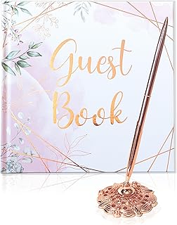 Wedding Guest Book - Guest Book Wedding Reception, Wedding Guestbook, Polaroid Guest Book for Wedding, Wedding Sign Book, Wedding Book, Guest Book for Party, Includes Rose Gold Pen