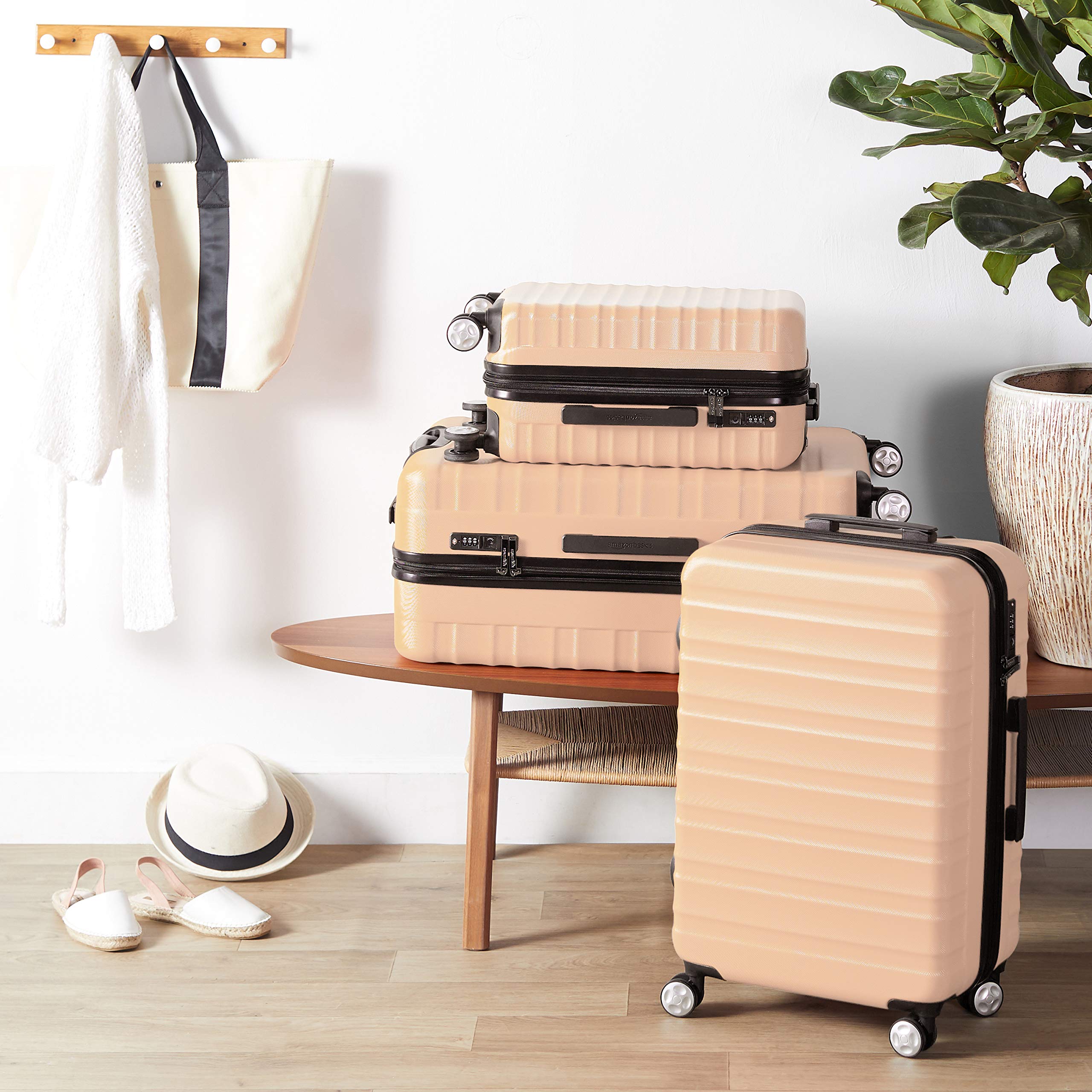 Buy Amazon Basics Hardside Spinner Suitcase Luggage with Wheels 24