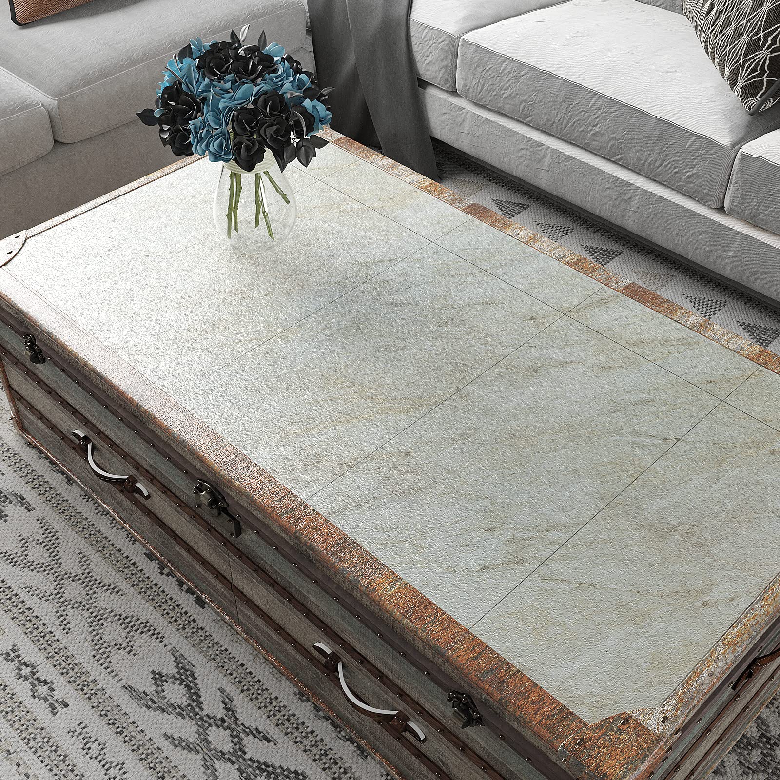 VEELIKE Baldosas Adhesivas Suelo Marmol Beige Papel Pintado Cocina Azulejos Suelo Vinilo Autoadhesivo Baño para Suelo Impermeable Papel Tapiz Suelo Salon Habitacion 1.5mm 60cm x 30cm 24 Piezas