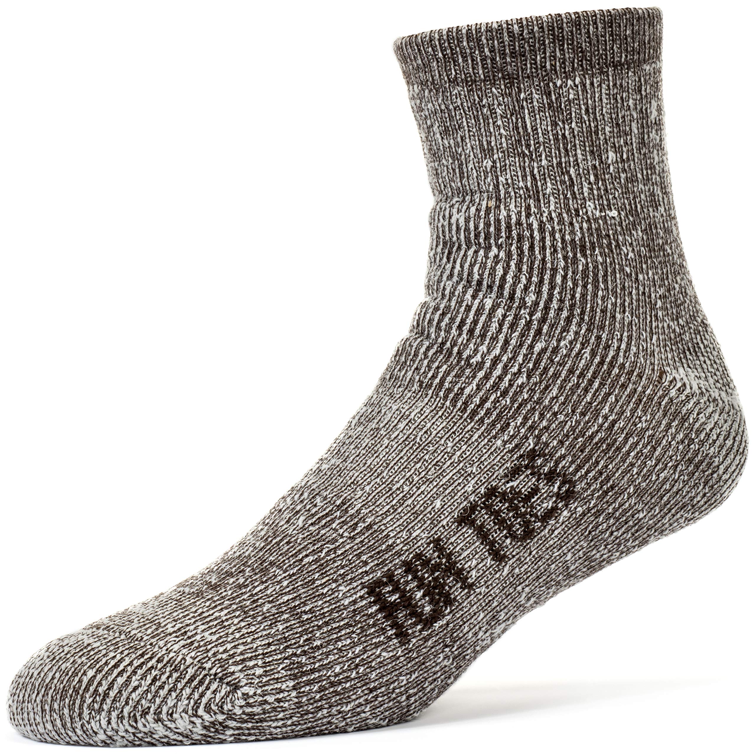 FUN TOES Calcetines de senderismo de lana merino para hombres y mujeres, soporte de arco y amortiguación, 6 pares