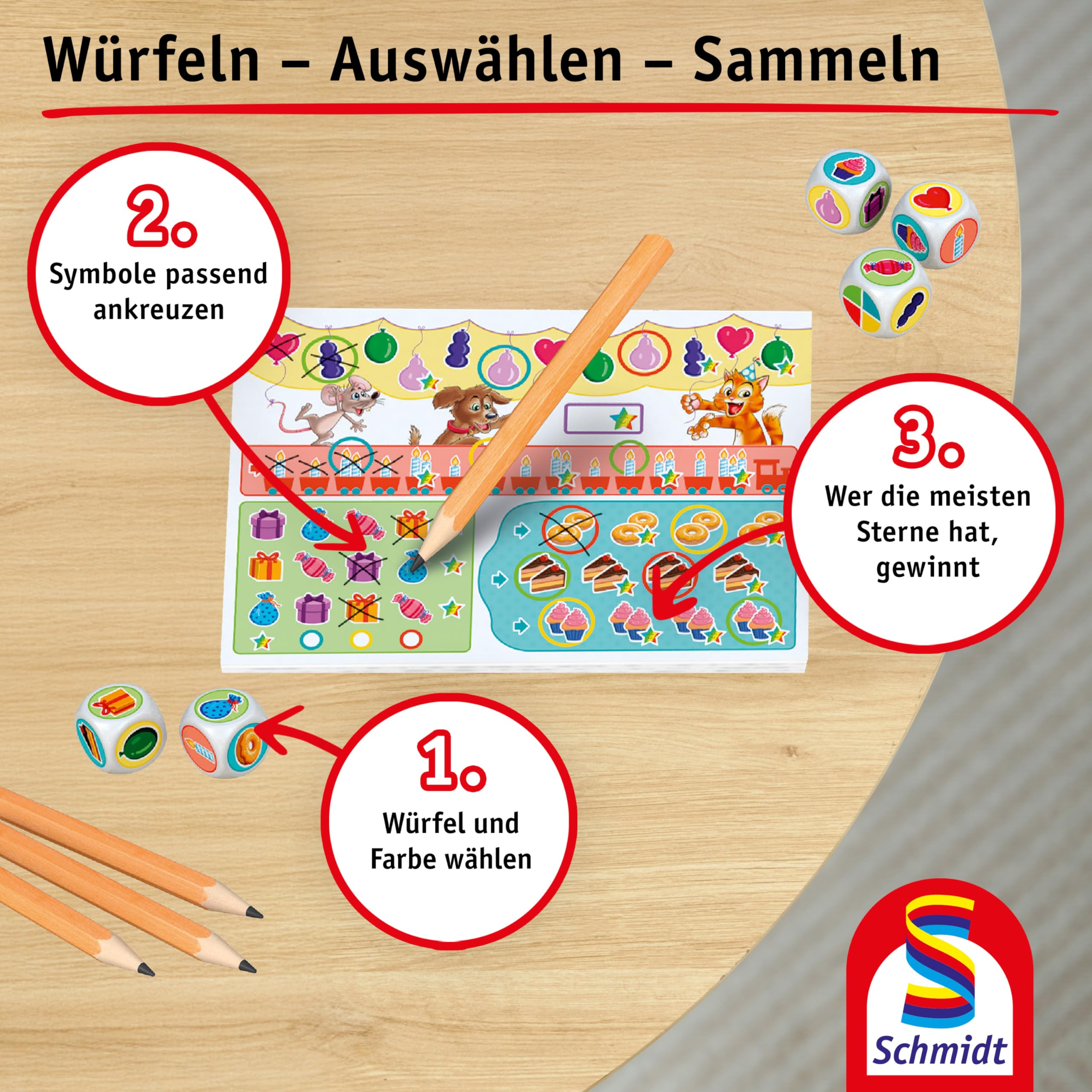 Schmidt Spiele 40625 Również już Clever, gra w kości dla dzieci