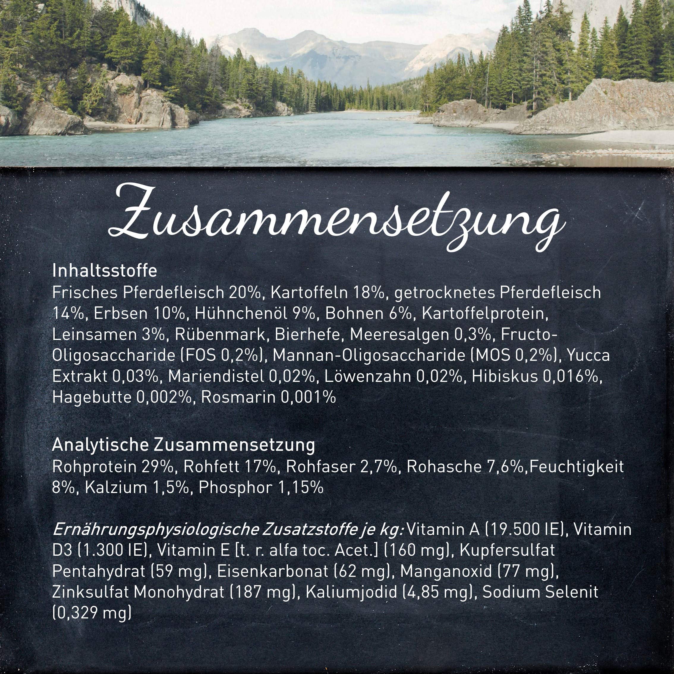 WILDES LAND – Wild | Trockenfutter mit extra hohem Fleischanteil und natürlichen Zutaten für ausgewachsene Hunde. Alleinfutter ohne Zusatzstoffe im Beutel | 12kg Wild