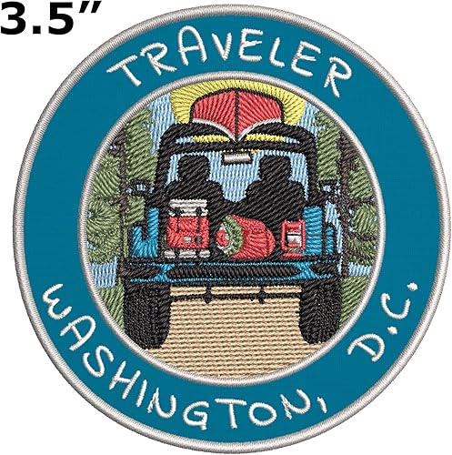 Miniatura 2 de Washington, D.C. Parche bordado de primera calidad para planchar o coser, emblema decorativo para bricolaje, recuerdo de vacaciones, equipo de