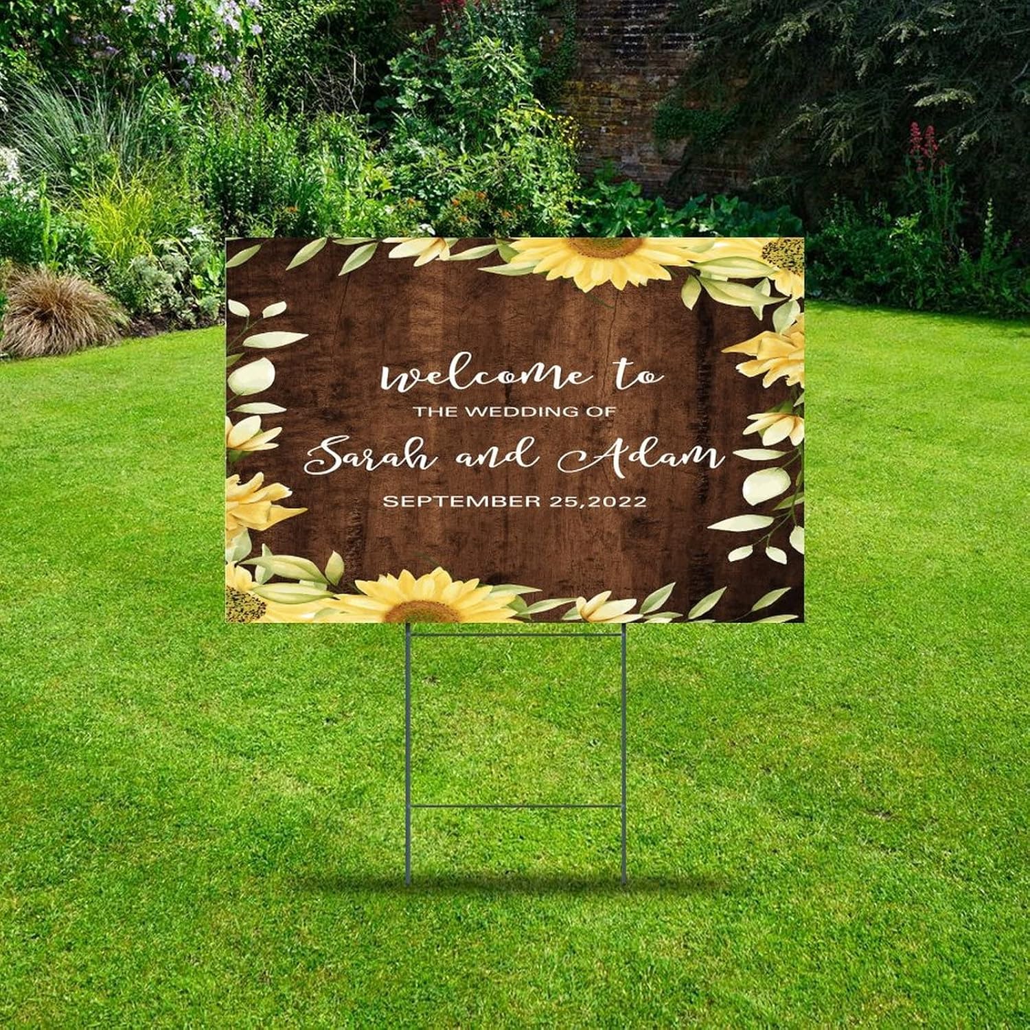 to Our Wedding Yard Signs with Stakes Party